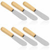 Picture of Wood Handle Butter Spreader, 4 Inch, DaKuan Cream Cheese Condiment Knives, Set of 6