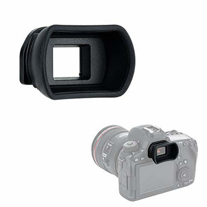 Picture of Kiwifotos Long Soft Viewfinder Eyecup Eyepiece for Canon EOS 90D 80D 70D 60D 77D 6D Mark II 5D Mark II Rebel T7 T6 T5 T100 T8i T7i T6s T6i T5i T4i T3i T2i T1i SL3 SL2 SL1 4000D 50D 40D 30D and More