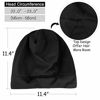 Picture of YANIBEST Silk Bonnet for Women Silk Lined Sleep Cap - Black Hair Cover Bonnet for Frizzy Hair Adjustable Stay on Slouchy Beanie Hat