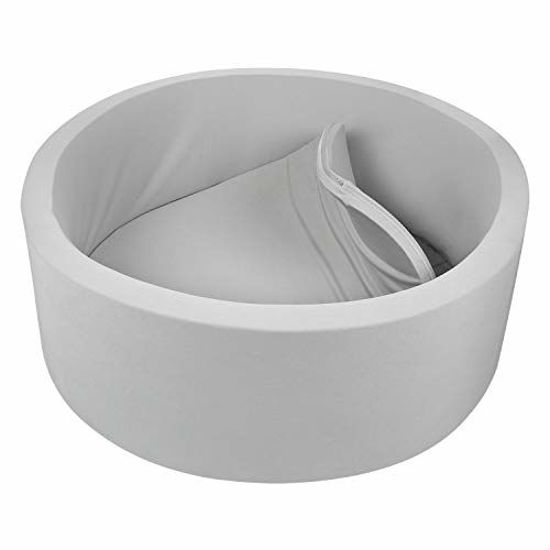 Picture of TRENDBOX Detachable Memory Foam Ball Pit for Baby Toddler Soft Round Ball Pool - Grey