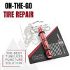 Picture of KOM Cycling Tubeless Tire Repair Kit for Bikes - 8 Colors! Fixes Mountain Bike and Road Bicycle Tire Punctures - Includes Tire Repair Fork and Reamer, 8 Bacon Strips. Tubeless Repair Made Easy (Red)