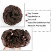 Picture of MORICA 1PCS Messy Hair Bun Hair Scrunchies Extension Curly Wavy Messy Synthetic Chignon for women Updo Hairpiece (8#(Medium chestnut Brown))