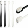 Picture of 4 Pieces Soft Micro-Nano Manual Toothbrush Extra Soft Bristles Toothbrush with 20, 000 Bristles for Fragile Gums Adult Kid Children (Black, White)