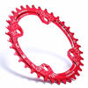 Picture of Dymoece Narrow Wide Bike Single Chainring 104BCD 32T/34T/36T/38T for 9 10 11 SpeedRound,Black/Red,Perfect for Most of Shimano and Sram Cranksets (Red, 32T)