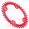 Picture of Dymoece Narrow Wide Bike Single Chainring 104BCD 32T/34T/36T/38T for 9 10 11 SpeedRound,Black/Red,Perfect for Most of Shimano and Sram Cranksets (Red, 32T)