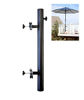 Picture of Patio Umbrella Holder | Outdoor Umbrella Base and Mount | Attaches to Railing Maximizing Patio Space and Shade (Black)