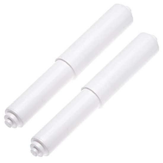 Picture of 2 Pack - White Toilet Paper Holder Spring Loaded Roller Replacement