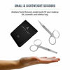 Picture of Curved and Rounded Facial Hair Scissors - Mustache, Nose Hair & Beard Trimming Scissors, Safety Use for Eyebrows, Eyelashes and Ear Hair - Professional Stainless Steel