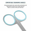 Picture of Curved and Rounded Facial Hair Scissors - Mustache, Nose Hair & Beard Trimming Scissors, Safety Use for Eyebrows, Eyelashes and Ear Hair - Professional Stainless Steel