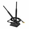 Picture of Eightwood Dual WiFi Antenna with RP-SMA Male Connector, 2.4GHz 5GHz Dual Band Antenna Magnetic Base for PCI-E WiFi Network Card USB WiFi Adapter Wireless Router