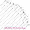 Picture of Paxcoo 30 Pack Necklace Chain Silver Plated Necklace Snake Chains Bulk for Jewelry Making, 1.2 mm (18 Inches)