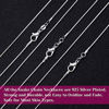 Picture of Paxcoo 30 Pack Necklace Chain Silver Plated Necklace Snake Chains Bulk for Jewelry Making, 1.2 mm (18 Inches)