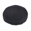 Picture of FEINION Men Cotton Newsboy Cap Soft Fit Cabbie Hat (Black)