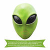 Picture of PartyHop Alien Head Mask, Latex Cool Green Alien Toys