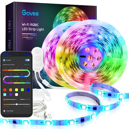  Govee WiFi Outdoor LED Strip Lights Waterproof, Christmas  Decorations, Connected 2 Rolls of 32.8ft(65.6ft) RGBIC Outdoor Lights Work  with Alexa, App Control LED Outdoor Lights, Smart Christmas Lights : Tools 