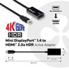 Picture of Club 3D CAC-1180 Mini DisplayPort 1.4 to HDMI 2.0B HDR Adapter Supports 4096X2160@60Hz High Dynamic Range, Black