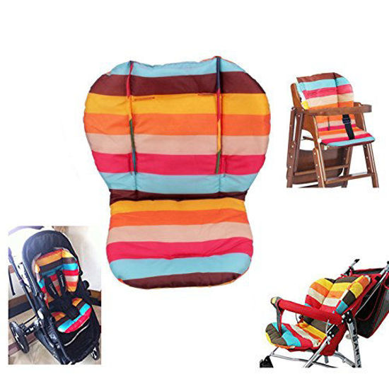 Picture of High Chair Pad, High Chair Cushion/seat Cushion/Breathable Pad/seat PadSoft and Comfortable, Light and Breathable, Cute Patterns,Make The Baby Sit More Comfortable(Rainbow Stripes)