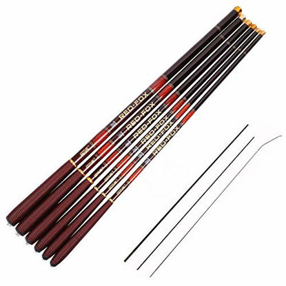 Picture of Goture Telescopic Tenkara Fishing Rod Collapsible Crappie Rods 1 Piece Portable Hand Fishing Poles Carbon Fiber Telescoping Stream Ultralight Inshore Carp Bamboo Pole Bass Trout 12 15 18 20 21 24Ft