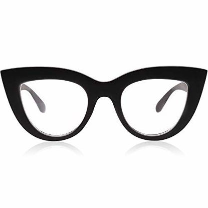 Picture of SOJOS Retro Vintage Cateye Blue Light Blocking Glasses for Women Computer Glasses SJ2939 with Black Frame/Anti-Blue Light Lens