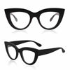 Picture of SOJOS Retro Vintage Cateye Blue Light Blocking Glasses for Women Computer Glasses SJ2939 with Black Frame/Anti-Blue Light Lens