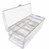 Picture of Ice Chilled 5 Compartment Condiment Server Caddy - Serving Tray Container with 5 Removable Dishes with Over 2 Cup Capacity Each and Hinged Lid | 3 Serving Spoons + 3 Tongs Included