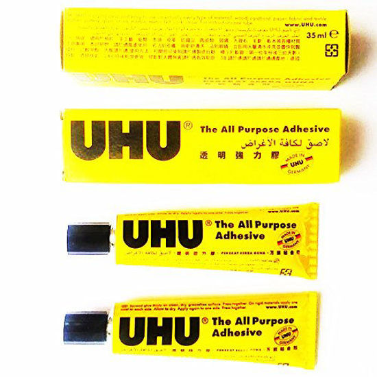 5 UHU Glue 35 ml. Multi All Purpose Adhesive Glue Clear All Materials  Repair