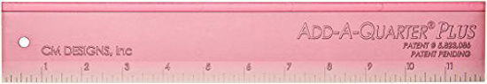 Picture of CM Designs Plus Pink Ruler 12" Add-A-Quarter PlusPk