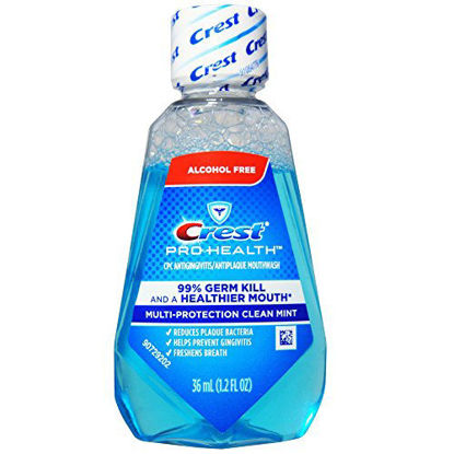 Picture of Crest Pro-Health Mouthwash, Alcohol Free, Multi-Protection Clean Mint 1.2 oz (Pack of 9)