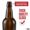 Picture of 16 oz Amber Glass Beer Bottles for Home Brewing 12 Pack with Flip Caps