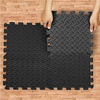 Picture of Yes4All Interlocking Exercise Foam Mats with Border - Interlocking Floor Mats for Gym Equipment - Eva Interlocking Floor Tiles ,12 Square Feet, Black (Pack Of 12)