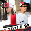 Picture of Grace Folly Trucker Hat for Men & Women. Snapback Mesh Caps (One Size, Red & Black)