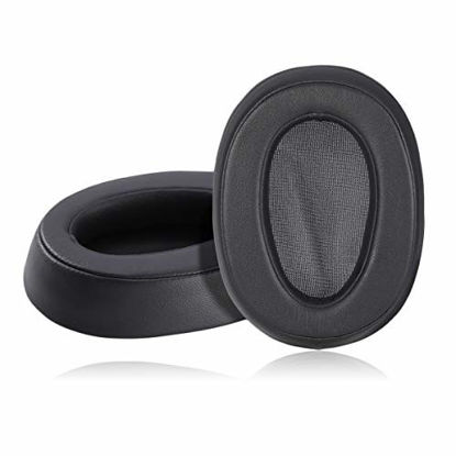 Picture of Krone Kalpasmos Ear Pads for Sony WH-H900N, Compatible with Sony MDR-100ABN Headphones Over Ear Cushion, Soft Memory Foam Protein Leather Replacement Earpad Sony Headset Repair Part, with PU Bag(Grey)