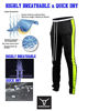 Picture of SCREENSHOTBRAND-S41700 Mens Hip Hop Premium Slim Fit Track Pants - Athletic Jogger Bottom with Side Taping-BK/NE-Medium