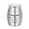 Picture of Dletay Small Keepsake Urns for Ashes Mini Cremation Urns for Ashes Stainless Steel Memorial Ashes Holder-God Has You in His Arms, I Have You in My Heart