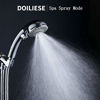 Picture of DOILIESE High Pressure 6 Setting Shower Head Hand-Held with ON/OFF Switch and Spa Spray Mode - Hand Held Shower Head with Handheld Spray - Shower Head with Hose - Chrome