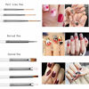 Picture of JOYJULY Professional Nail Art Supplies with 15pcs Brush Set, 5pcs Dotting Pen, 2pcs 3D nail diamonds rhinestones Kit, 8pcs Chunky Glitter Sequins for Nail Art/Body Glitter/Cosmetic Face/Hair