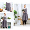 Picture of Nanxson Women Cotton Linen Bib Apron Cross Back Work Apron for Cooking,Baking,Crafting,Flower Arrangement CF3046 (grey, one size)