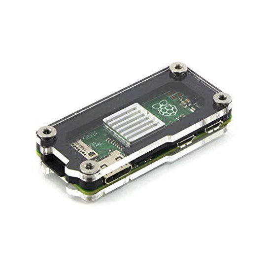 Picture of Zebra Zero Heatsink Case in Black Ice for Raspberry Pi Zero 1.3 & Wireless ~ C4Labs