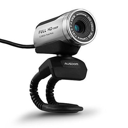 Picture of AUSDOM HD Webcam 1080P with Microphone, USB Desktop Laptop Web Camera 12.0MP, Auto Exposure, Pro Streaming Computer Camera for Laptop/Desktop/Skype/FaceTime/YouTube/Yahoo Messenger/Zoom