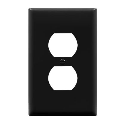 Picture of ENERLITES Duplex Receptacle Outlet Wall Plate  Electrical Outlet Cover  Mid-Size Size 1-Gang 4.88" x 3.11"  Unbreakable Polycarbonate Thermoplastic  UL Listed  8821M-W  White
