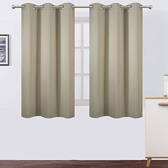 Picture of LEMOMO Light Green Thermal Blackout Curtains/38 x 84 Inch/Set of 2 Panels Room Darkening Curtains for Bedroom