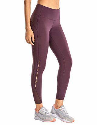 CRZ YOGA cRZ YOgA Ulti-Dry Workout Leggings for Women 25 - High Waisted Yoga  Pants 78 Athletic Running Fitness gym Tights Melanite X-Smal