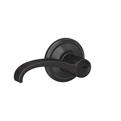 Picture of SCHLAGE F51A WIT 622 GEO Whitney Lever with Georgian Trim Keyed Entry Lock  Matte Black