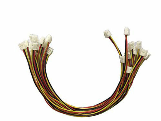 Picture of LATTECH 12 PCS 3 PIN JST GH Connectors on Both Sides with Electric Wire 1007 28 AWG(Total Length:200MM)