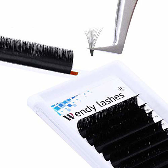 Picture of Volume Lash Extensions Easy Fan Volume Lashes .05 .07 18-24mm C/D Curl Mixed Self Fanning 4D 5D 6D~10D Easy Fan Cluster Rapid Automatic Blooming Lash Extensions by WENDY LASHES(0.07C  18-24mm)