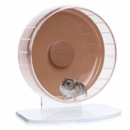 Picture of Niteangel Super-Silent Hamster Exercise Wheels - Quiet Spinner Hamster Running Wheels with Adjustable Stand for Hamsters Gerbils Mice Or Other Small Animals