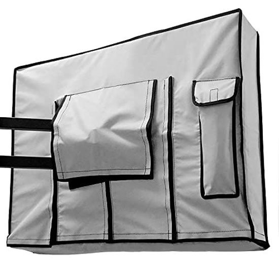 Picture of Outdoor TV Cover 40  42  43 inch - Weatherproof Protector for Flat TVs with Bottom Seal  600D Waterproof Material - GRAY - Extends TV service life