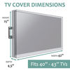 Picture of Outdoor TV Cover 40  42  43 inch - Weatherproof Protector for Flat TVs with Bottom Seal  600D Waterproof Material - GRAY - Extends TV service life