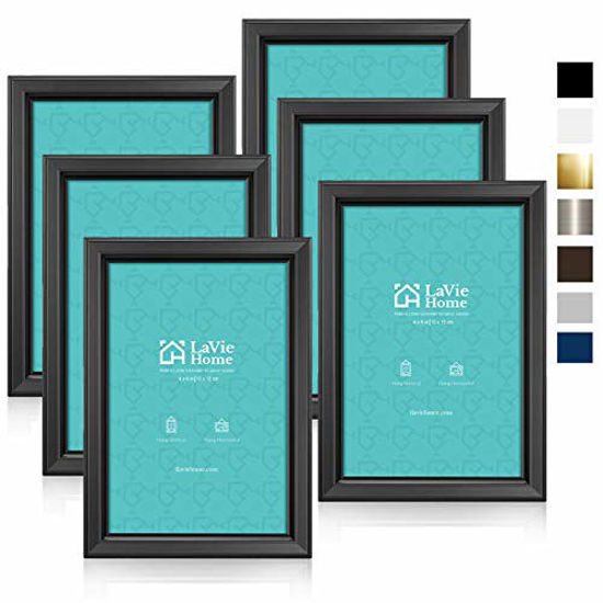 LaVie Home 8x10 Picture Frames (6 Pack, Silver) Simple Designed Photo