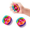 Picture of LiKee 2pcs Snapper Fidget Toys Pack Pop Toy Hand Exerciser Finger Strengthener Grip Trainer Workout Kits Party Noise Maker for Adult Kids Toddler Boy Girl Stress Relief Autism ADHD (Rainbow& Black)